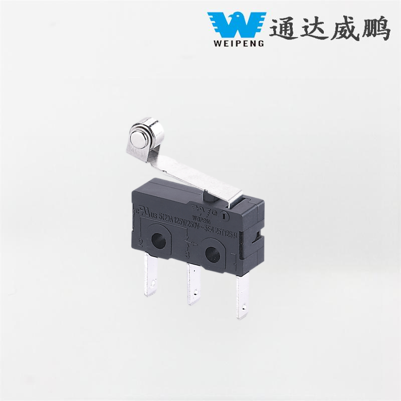 5A 125V/250V Microinterruptor de 3 pinos resistente a altas temperaturas com rolo para equipamentos industriais