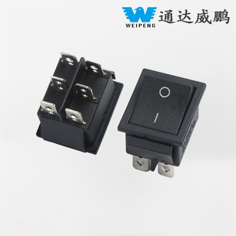 Dispensador de água Kcd4 2 engrenagens 6 pinos 16A interruptor oscilante de alta corrente