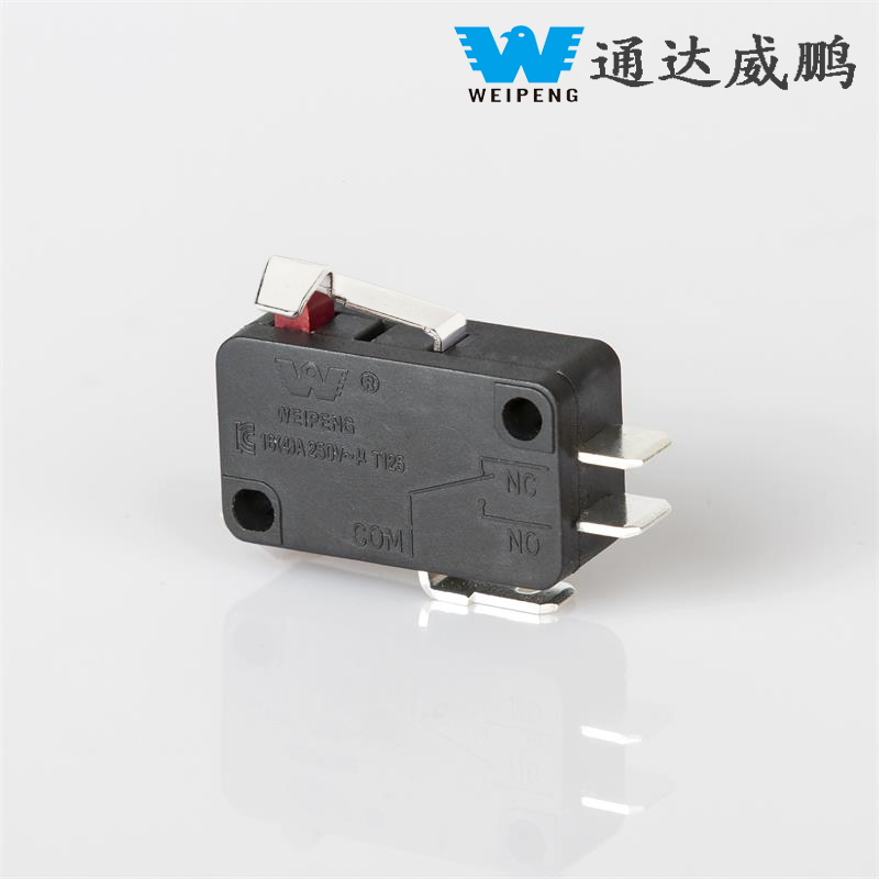Kw7 Microinterruptor para eletrodomésticos com alça curta de três pinos de corrente grande