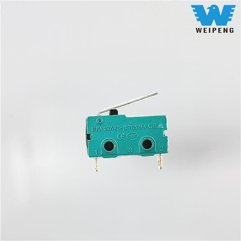 Microinterruptor 5A tipo rolo de dois pinos/três pinos