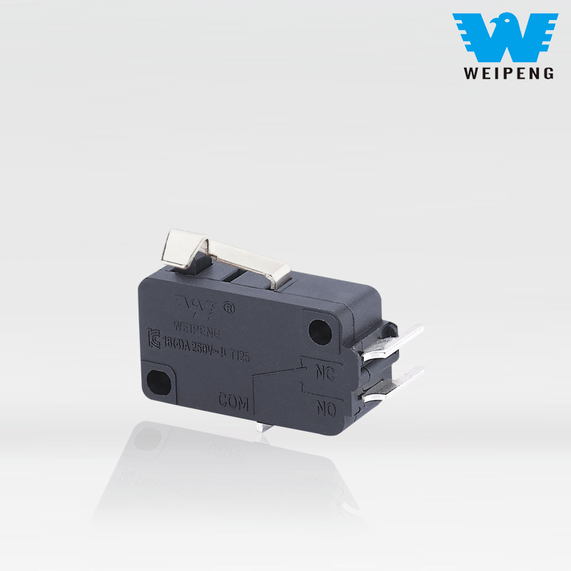 Microinterruptor grande de três pinos com alça