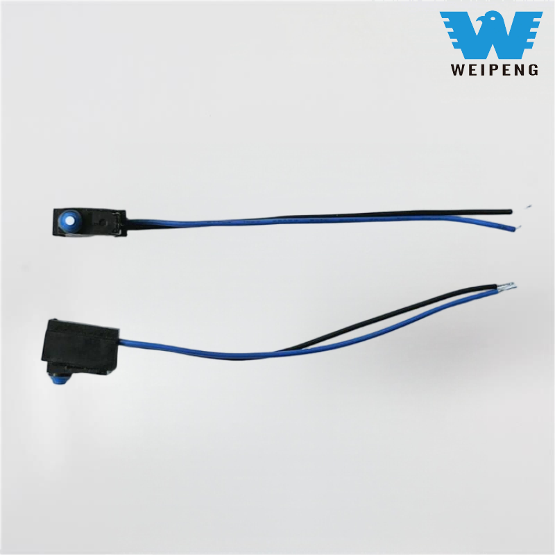 Microinterruptor de botão tipo pino à prova d'água com cabos