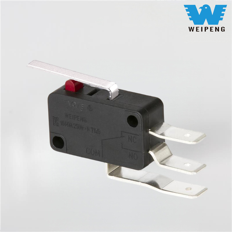 Microinterruptor de alavanca de componente eletrônico Weipeng 16A 250V