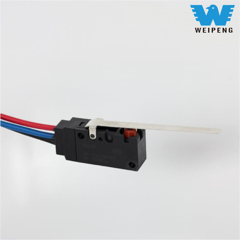 Weipeng 5A/10A Microinterruptor à prova d'água IP67 com fio de alça longa