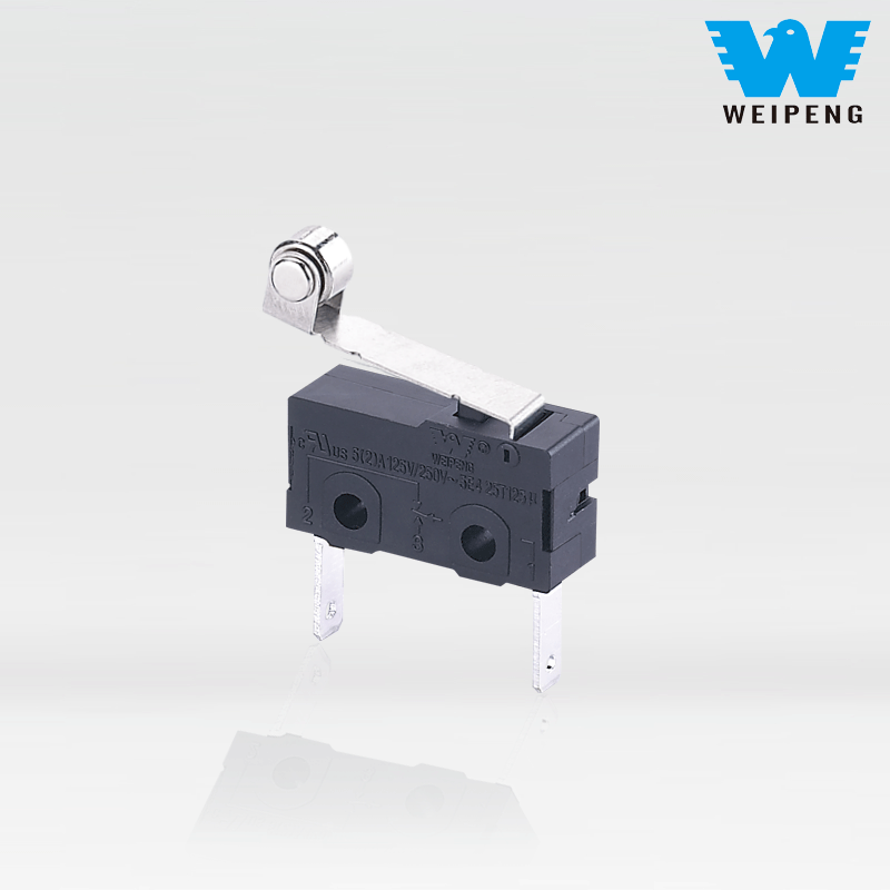 Micro interruptor de pilha de carregamento de carro de 2 pinos Weipeng à prova de poeira 5A